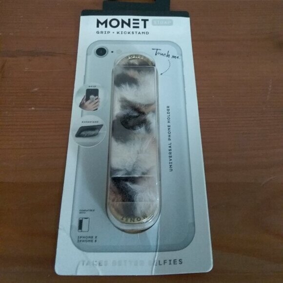 NEW Monet Plush Grip-Kickstand Strap LIGHTER Animal Print - Picture 2 of 5